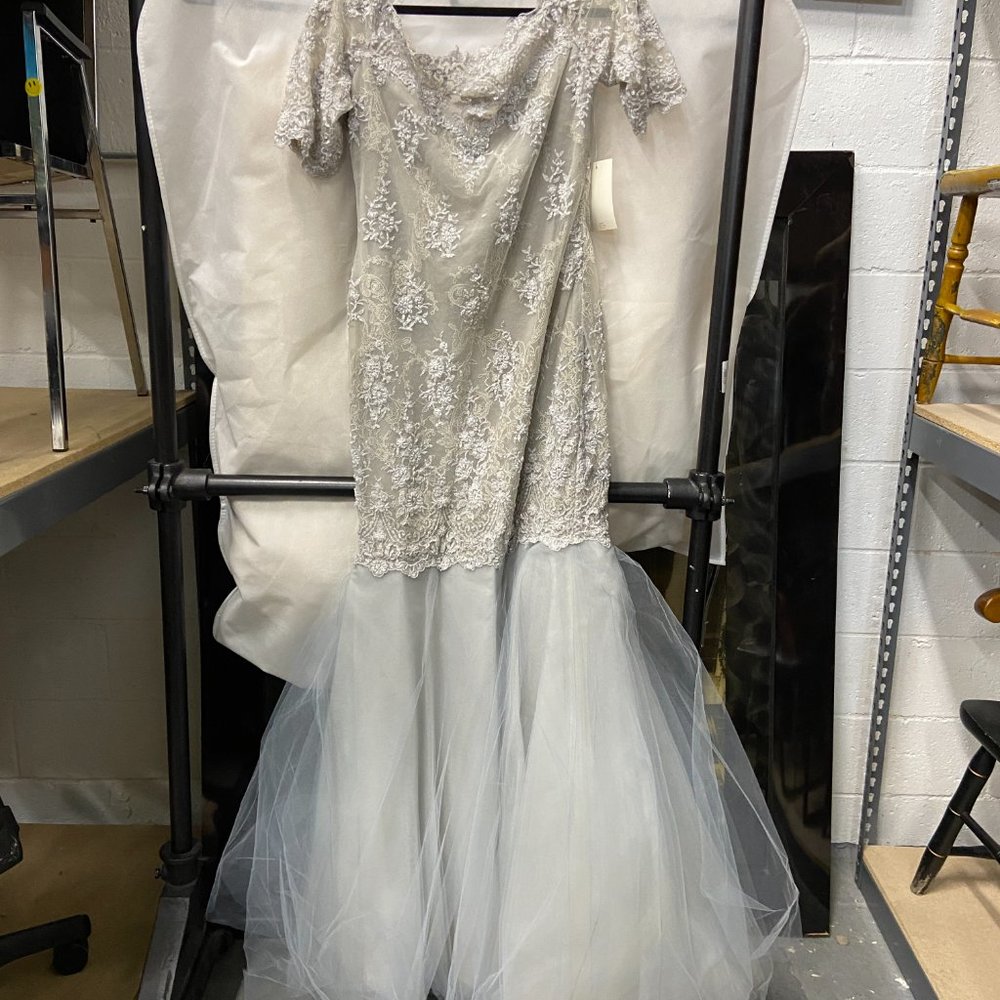 MARCHESA women's Dress with Tulle Applique